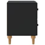 vidaXL Cabinet de chevet Noir 43 x 34 5 x 48 cm Bois d'ingénierie