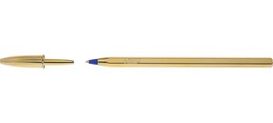 Stylo bille CRISTAL SHINE Pointe Moyenne 1,6 mm Bleu Corps Or BIC