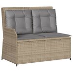 vidaXL Salon de jardin avec coussins 5 Pièces beige résine tressée