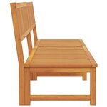vidaXL Transat 1-personne Marron 200 x 57 x 75cm Bois d'acacia massif