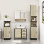 vidaXL Ensemble de meubles de salle de bain 3 Pièces chêne sonoma