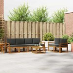 vidaXL Ensemble de canapés d'extérieur 7 pc Naturel et Anthracite