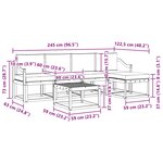 vidaXL Ensemble de canapés d'extérieur 6 pc Blanc et crème