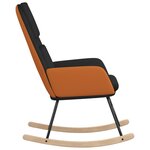Vidaxl chaise à bascule noir tissu