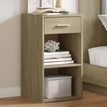 vidaXL Tables de chevet 2 Pièces chêne sonoma 35x34x65 cm bois ingénierie
