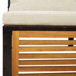 vidaXL Salon de jardin avec coussins 6 Pièces bois d'acacia solide