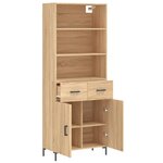 vidaXL Buffet haut Chêne sonoma 69 5x34x180 cm Bois d'ingénierie