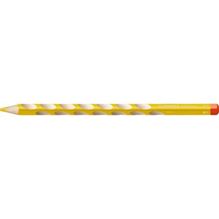 Crayon de couleur ergonomique easycolors droitier jaune x 12 stabilo