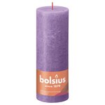 Bolsius bougies pilier rustiques shine 4 pièces 190x68 mm violet vibrant