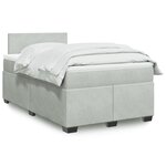 vidaXL Sommier à lattes de lit et matelas gris clair 120x190cm velours