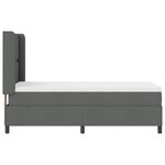 vidaXL Lit à ressorts avec matelas Gris foncé 90 x 200 cm tissu