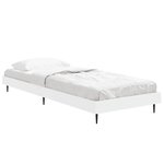 vidaXL Cadre de lit sans matelas blanc 75x190 cm bois d'ingénierie