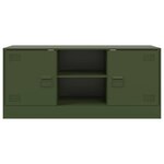vidaXL Meuble TV vert olive 99x39x44 cm acier