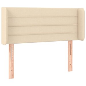 vidaXL Tête de lit avec oreilles Crème 83x16x78/88 cm Tissu