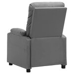 vidaXL Fauteuil de massage Gris Similicuir