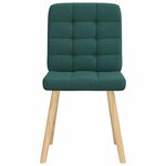 vidaXL Chaises à manger lot de 2 vert foncé tissu