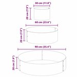 vidaXL Ensemble de jardinières en acier blanc