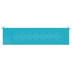 vidaXL Coussin de banc de jardin turquoise 200x50x4 cm tissu