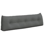 vidaXL Coussin de Dos Gris foncé 160 x 24 x 50 cm tissu