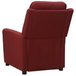 vidaXL Fauteuil inclinable électrique Rouge bordeaux Tissu