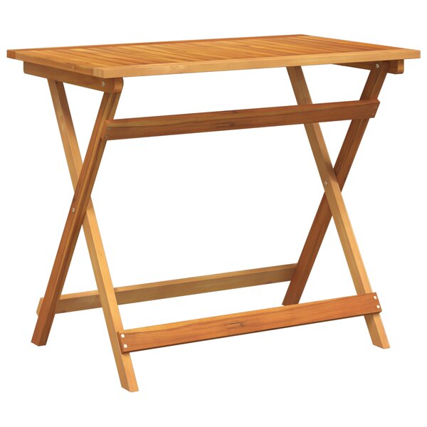 vidaXL Table de jardin pliante Rectangulaire 100x55x75 cm Bois massif Acacia