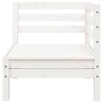 vidaXL Canapé de jardin 3 places et repose-pied blanc bois pin massif