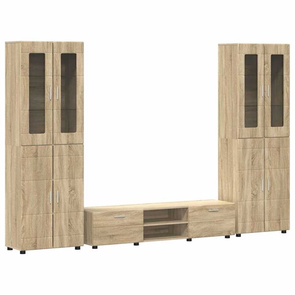 vidaXL Ensemble meuble TV FLORIN Chêne Sonoma Bois d'ingénierie