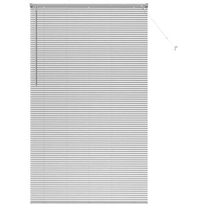 vidaXL Store de Fenêtre avec des rideaux Manuel Argent Aluminium