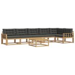 vidaXL Ensemble de canapés d'extérieur 7 Pièces Blanc et anthracite