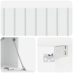 vidaXL Meuble TV mural 98 x 31 x 30 cm Blanc Bois d'ingénierie
