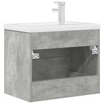 vidaXL Ensemble de meubles de salle de bain 2 Pièces gris béton