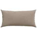 vidaXL Coussins de canapé 2 Pièces Taupe 80 x 40 cm tissu