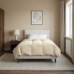 vidaXL Duvet d'été simple Matelassé Crème 135 x 200 cm Microfibre