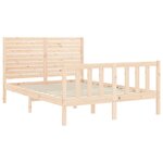 vidaXL Cadre de lit avec tête de lit 120x200 cm bois massif