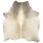 vidaXL Tapis en peau de vache véritable beige 180x220 cm