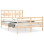 vidaXL Cadre de lit sans matelas 120x200 cm bois massif