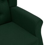 vidaXL Fauteuil de massage avec repose-pied vert foncé tissu