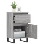 vidaXL Buffets 2 Pièces sonoma gris 40x35x70 cm bois d'ingénierie