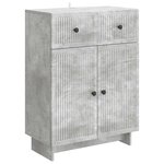 vidaXL Buffet Gris béton 66 x 34 5 x 90 cm Bois d'ingénierie