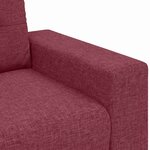 vidaXL Sofa 3 places avec coussin Rouge bordeaux tissu