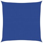 vidaXL Voile d'ombrage 160 g/m² carré bleu 7x7 m PEHD