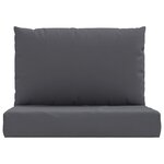 vidaXL Coussins de palette 2 Pièces anthracite tissu oxford