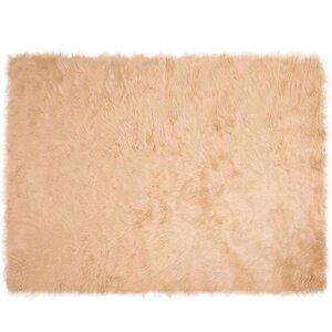 vidaXL Tapis en Peau de Mouton Synthétique Beige 240 x 340 cm