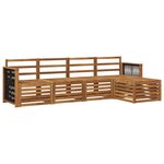 vidaXL Ensemble de canapés d'extérieur 5 Pièces Naturel