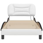 vidaXL Cadre de lit avec LED sans matelas blanc et noir 80x200 cm
