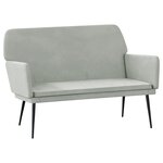 Banc banquette 108 x 79 x 79 cm velours gris clair 02_0010498