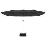 vidaXL Parasol à double tête anthracite 449x265 cm