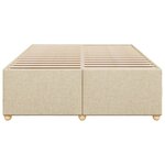 vidaXL Cadre de lit sans matelas crème 160x200 cm tissu