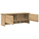 vidaXL Porte-manteau mural avec porte chêne artisanal 80 x 20 x 30 cm