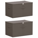 vidaXL Boîte de rangement 2 pc Tissu intissé 55 x 35 x 32 cm 61 6 L